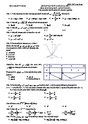 Đề ôn thi THPT quốc gia môn Toán 12 - Đề 1